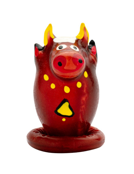 CONDOMERIE - HANDPAINTED NOVELTY CONDOMS BULL MODEL 1