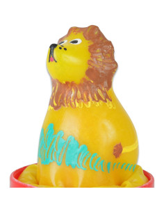 CONDOMERIE - HANDPAINTED NOVELTY CONDOMS SITTING LION