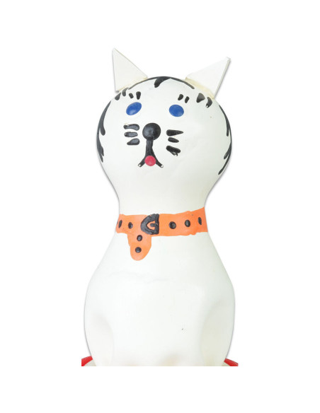 CONDOMERIE - HANDPAINTED NOVELTY CONDOMS CAT WHITE