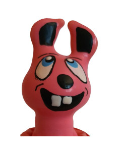 CONDOMERIE - HANDPAINTED NOVELTY CONDOMS LAUGHING PINK HARE