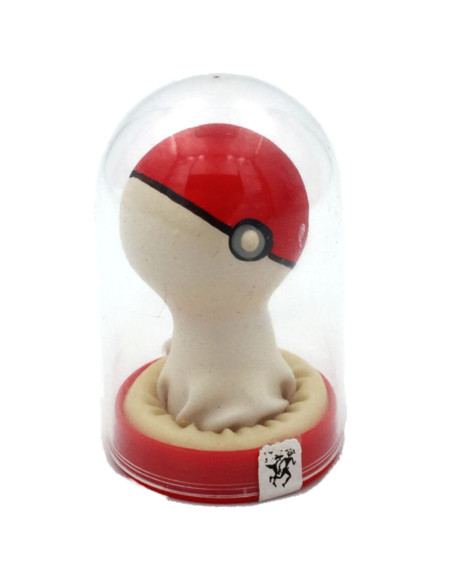 CONDOMERIE - RANKOMIS PAPUOŠTI NAUJIENOS PREZERVATYVAI POKEBALL RAUDONA-BALTA