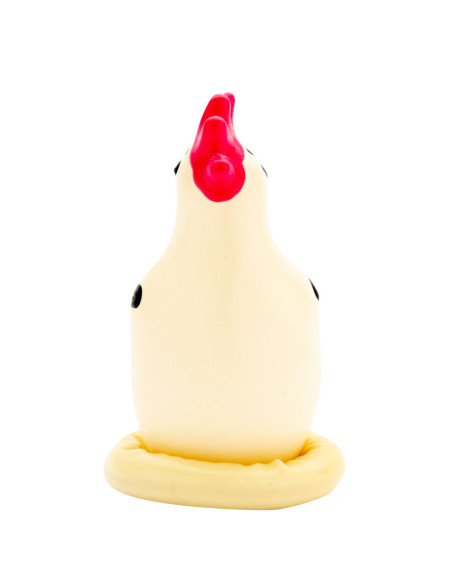 CONDOMERIE - HANDPAINTED NOVELTY CONDOMS COCKY ROOSTER