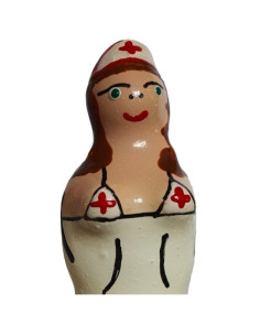 CONDOMERIE - HANDPAINTED NOVELTY CONDOMS NURSE BRUNETTE