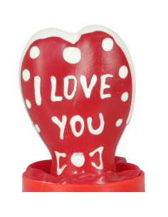 CONDOMERIE - HANDPAINTED NOVELTY CONDOMS HEART - I LOVE YOU MODEL 2