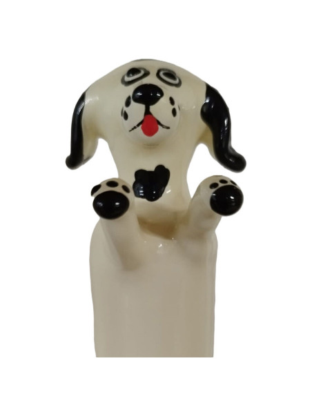 CONDOMERIE - HANDPAINTED NOVELTY CONDOMS HAPPY WHITE DOG XL