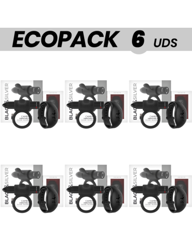 ECOPACK 6 UNITS - BLACKandSILVER CAMERON REMOTE CONTROL COCKRING WATCHME