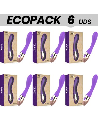 ECOPACK 6 UNITS - WOMANVIBE SUNNY SILICONE RECHARGEABLE VIBRATOR
