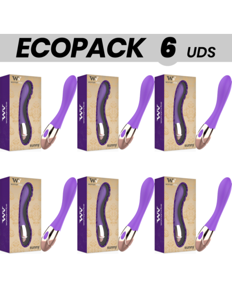ECOPACK 6 VIENETAI - WOMANVIBE ĮKRAUNAMAS SILIKONINIS VIBRUOJAMAS SU SAULĖTA GAIVUMA