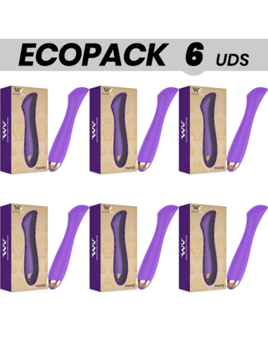 ECOPACK 6 UNITS - WOMANVIBE MANDY RECHARGEABLE SILICONE VIBRATOR POINT K