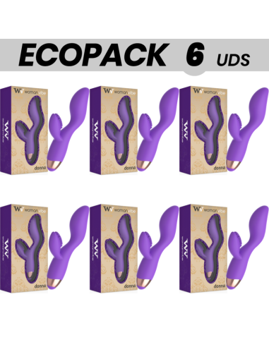 ECOPACK 6 VIENETŲ - WOMANVIBE DONNA ĮKRAUNAMAS SILIKONINIS VIBRATORIUS