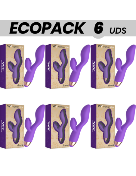 ECOPACK 6 UNITS - WOMANVIBE DONNA RECHARGEABLE SILICONE VIBRATOR