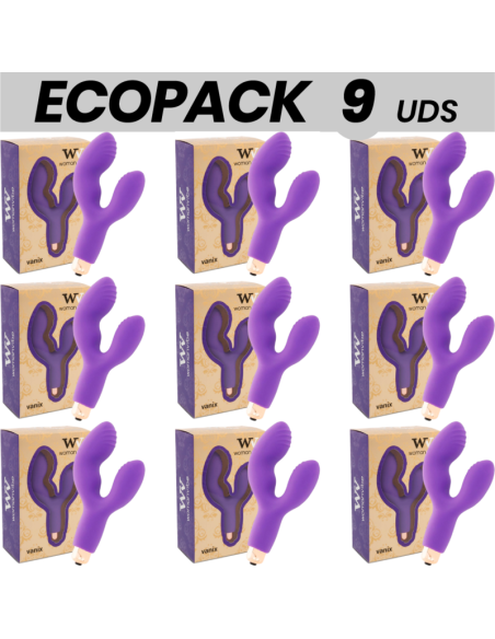 ECOPACK 6 VIENETAI - WOMANVIBE VANIX SILIKONINIS STIMULIATORIUS VIBRATORIUS