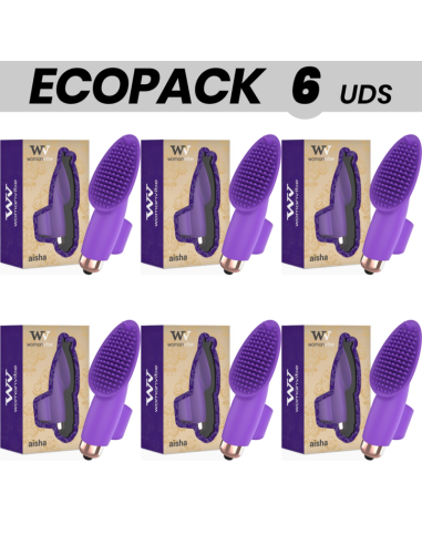 ECOPACK 6 UNITS - WOMANVIBE AISHA SILICONE STIMULATOR THIMBLE