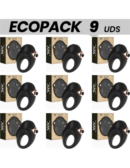 ECOPACK 9 VIENETAI - WOMANVIBE THOR SILIKONINIS VIBRUOJAMAS ŽIEDAS