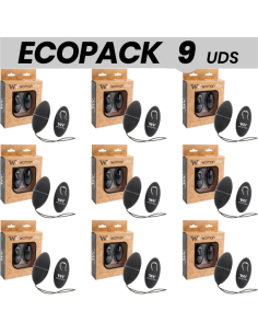 ECOPACK 9 VIENETAI - WOMANVIBE ALSAN EGG NUOTOLINIO VALDYMO PULTAS JUODAS SILIKONINIS JUODAS