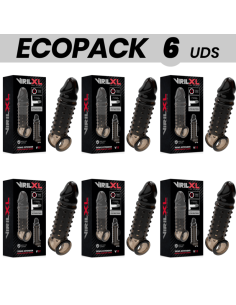 ECOPACK 6 UNITS - VIRILXL PENIS EXTENSION AND SHEATH V11 BLACK