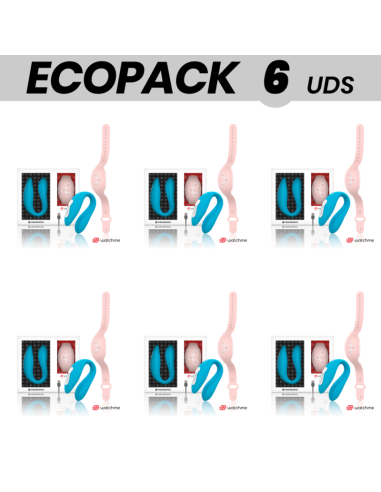 ECOPACK 6 UNITS - WEARWATCH DUAL TECHNOLOGY VIBRATOR WATCHME INDIGO - PINK