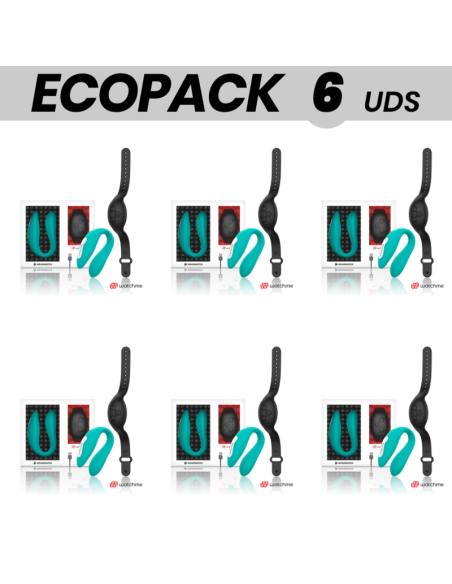 ECOPACK 6 UNITS - WEARWATCH DUAL VIBRATOR TECHNOLOGY WATCHME AQUAMARINE - JET