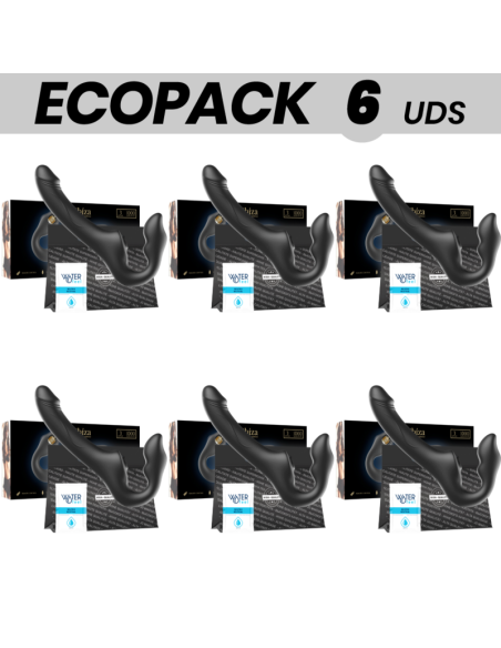 ECOPACK 6 UNITS - IBIZA REMOTE CONTROL STRAPLESS VIBRATOR 3 MOTORS 1000 COMBINATIONS