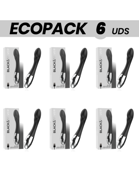 ECOPACK 6 VIENETAI - BLACKandSILVER KILIAN STIMULIATORIUS VIBRACIJOS