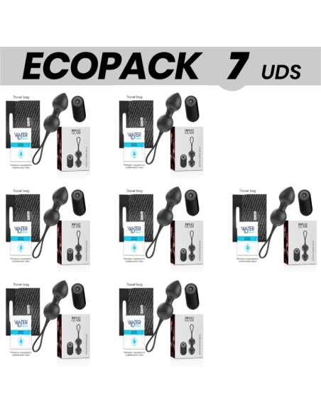 ECOPACK 7 UNITS - BRILLY GLAM VIBRATING KEGEL BEADS REMOTE CONTROL