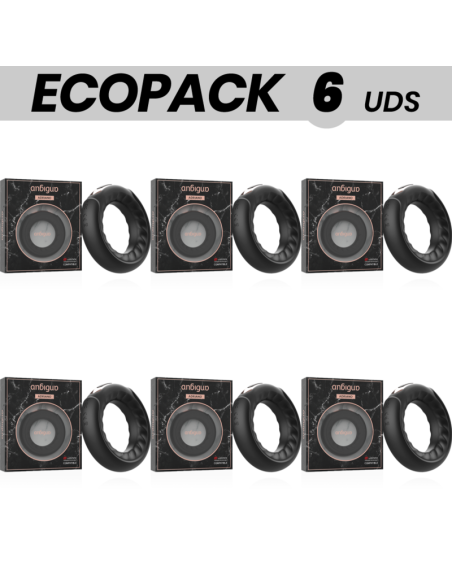 ECOPACK 6 UNITS - ANBIGUO ADRIANO VIBRATOR RING COMPATIBLE WITH WATCHME WIRELESS TECHNOLOGY