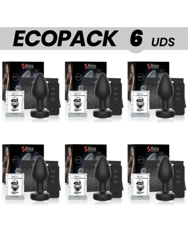 ECOPACK 6 UNITS - IBIZA ANAL PLUG REMOTE CONTROL SIZE L
