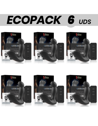 ECOPACK 6 UNITS - IBIZA ANAL MASSAGER REMOTE CONTROL 11 x 4 CM