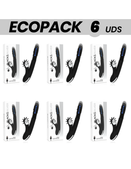 ECOPACK 6 UNITS - BLACKandSILVER BUNNY REED UP and DOWN VIBE