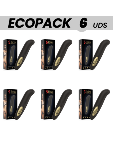 ECOPACK 6 VIENETAI - IBIZA klitorio stimuliatorius su USB įkrovikliu, 10 vibracijos režimų, auksinis, 13 x 2,10