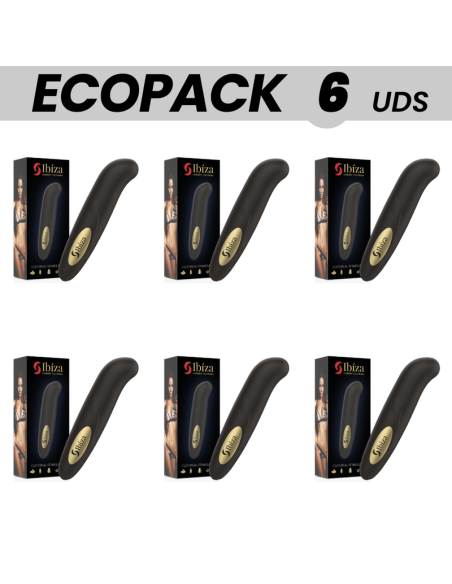 ECOPACK 6 UNITS - IBIZA CLIT STIMULATOR USB CHARGER 10 VIBRATION MODES GOLDEN 13 X 2,10