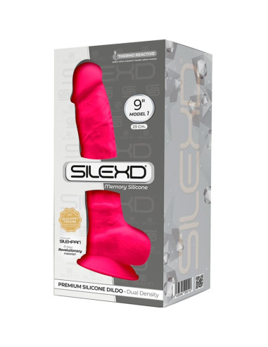SILEXD - MODEL 1 REALISTIC PENIS PREMIUM SILEXPAN SILICONE FUCHSIA 23 CM