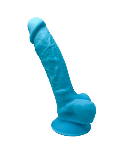 SILEXD - MODEL 1 REALISTIC PENIS PREMIUM SILEXPAN SILICONE BLUE 17.5 CM