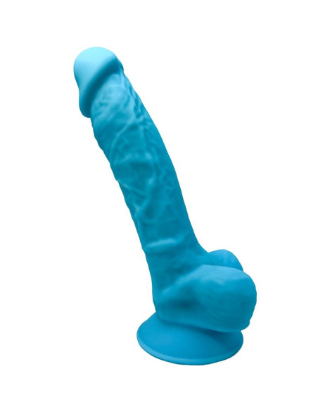 SILEXD - MODEL 1 REALISTIC PENIS PREMIUM SILEXPAN SILICONE BLUE 17.5 CM