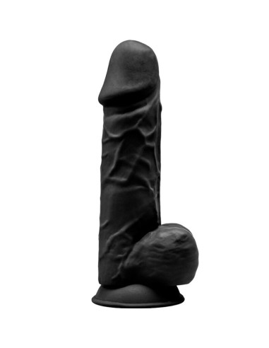 SILEXD - MODEL 1 REALISTIC PENIS PREMIUM SILEXPAN SILICONE BLACK 21.5 CM