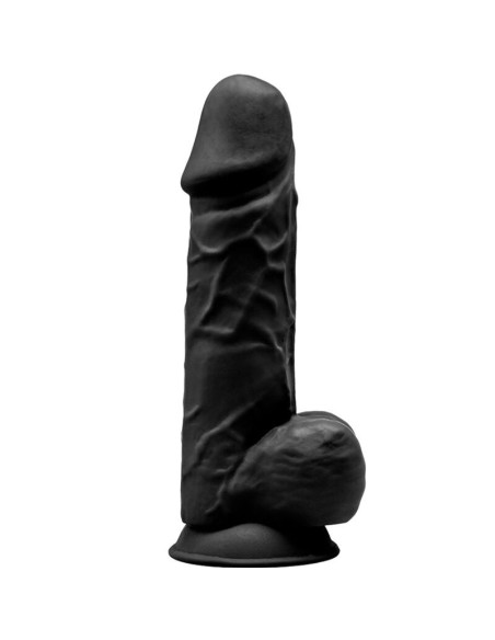 SILEXD - MODEL 1 REALISTIC PENIS PREMIUM SILEXPAN SILICONE BLACK 21.5 CM
