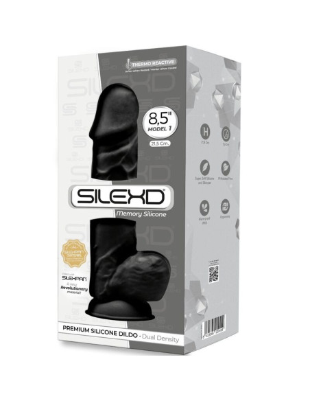 SILEXD - 1 MODELIO REALISTINIS PREMIUM KILMĖS SILEXPAN SILICONE BLACK 21,5 CM
