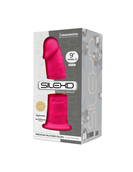 SILEXD - MODEL 2 REALISTIC PENIS PREMIUM SILEXPAN SILICONE FUCHSIA 23 CM