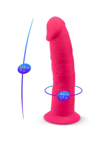 SILEXD - MODEL 2 REALISTIC PENIS PREMIUM SILEXPAN SILICONE FUCHSIA 19.2 CM