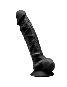 SILEXD - MODEL 1 REALISTIC PENIS PREMIUM SILEXPAN SILICONE BLACK 20 CM