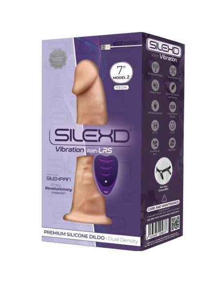 SILEXD - MODEL 1 REALISTIC PENIS VIBRATOR SILICONE PREMIUM SILEXPAN REMOTE CONTROL 17.5 CM