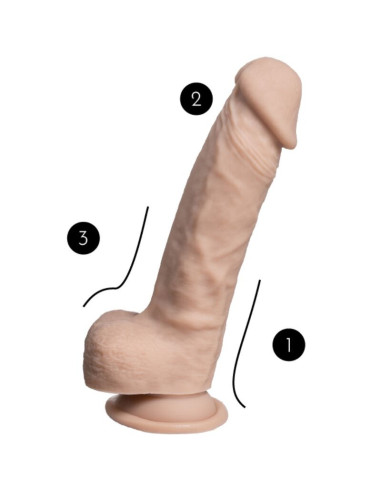SILEXD - MODEL 1 REAL SKIN REALISTIC PENIS THERMO REACTIVE 17.8 CM FLESH