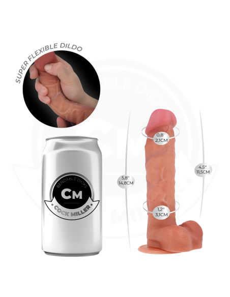 COCK MILLER - HIPERREALISTINIS ARTIKULIARIAI LIEKNAMAS DILDO 14,8 CM