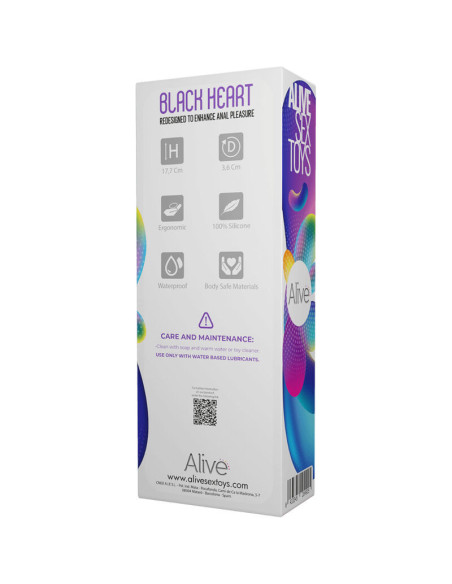 ALIVE - BLACK HEART TEAL ANAL STIMULATOR