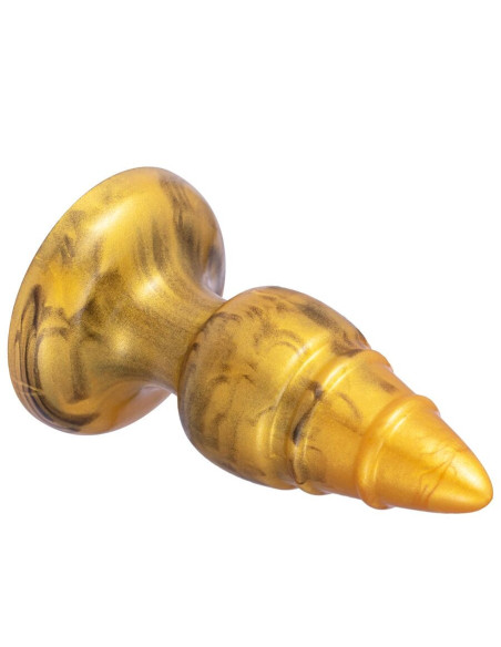 SILEXD - GOLDY ANAL PLUG FANTASY LIQUID SILICONE THERMOREACTIVE GOLDEN 9.2 CM