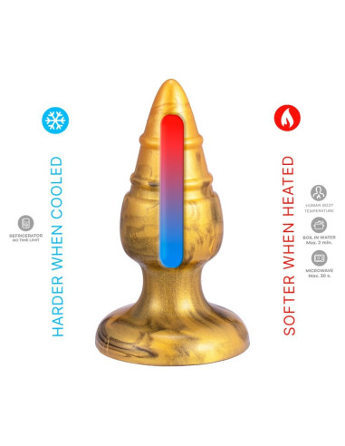 SILEXD - GOLDY ANAL PLUG FANTASY SKYSTAS SILIKONAS TERMOAKTYVUS AUKSINIS 9,2 CM