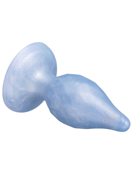 SILEXD - DIAMOND ANAL PLUG FANTASY LIQUID SILICONE THERMOREACTIVE PEARL BLUE 9.2 CM
