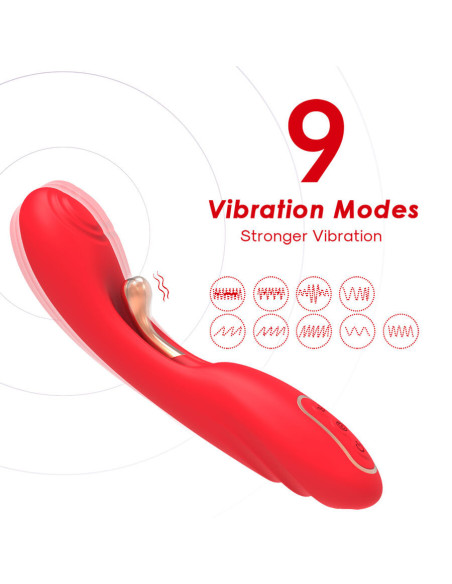 ARMONY - VIBRATOR WITH OSCILLATING TONGUE RED