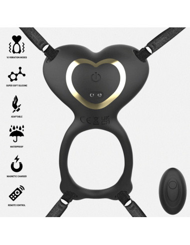 IBIZA - HEART PANTY COUPLE VIBRATOR REMOTE CONTROL