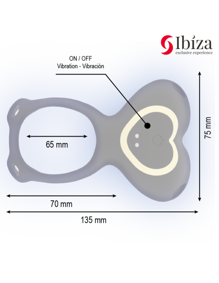 IBIZA - HEART PANTY COUPLE VIBRATOR REMOTE CONTROL